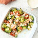 Pieczony łosoś z brokułem keto