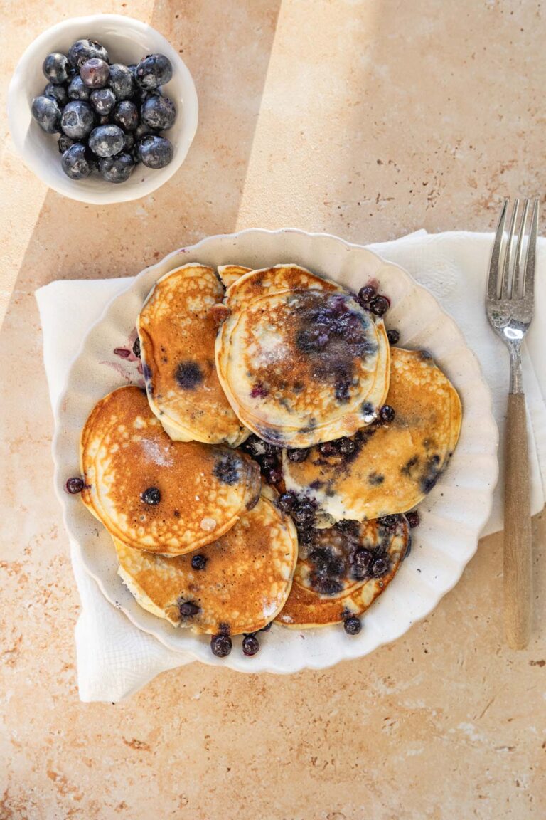 Placuszki z ricotty z borówkami LOWCARB / keto Placuszki keto z jagodami