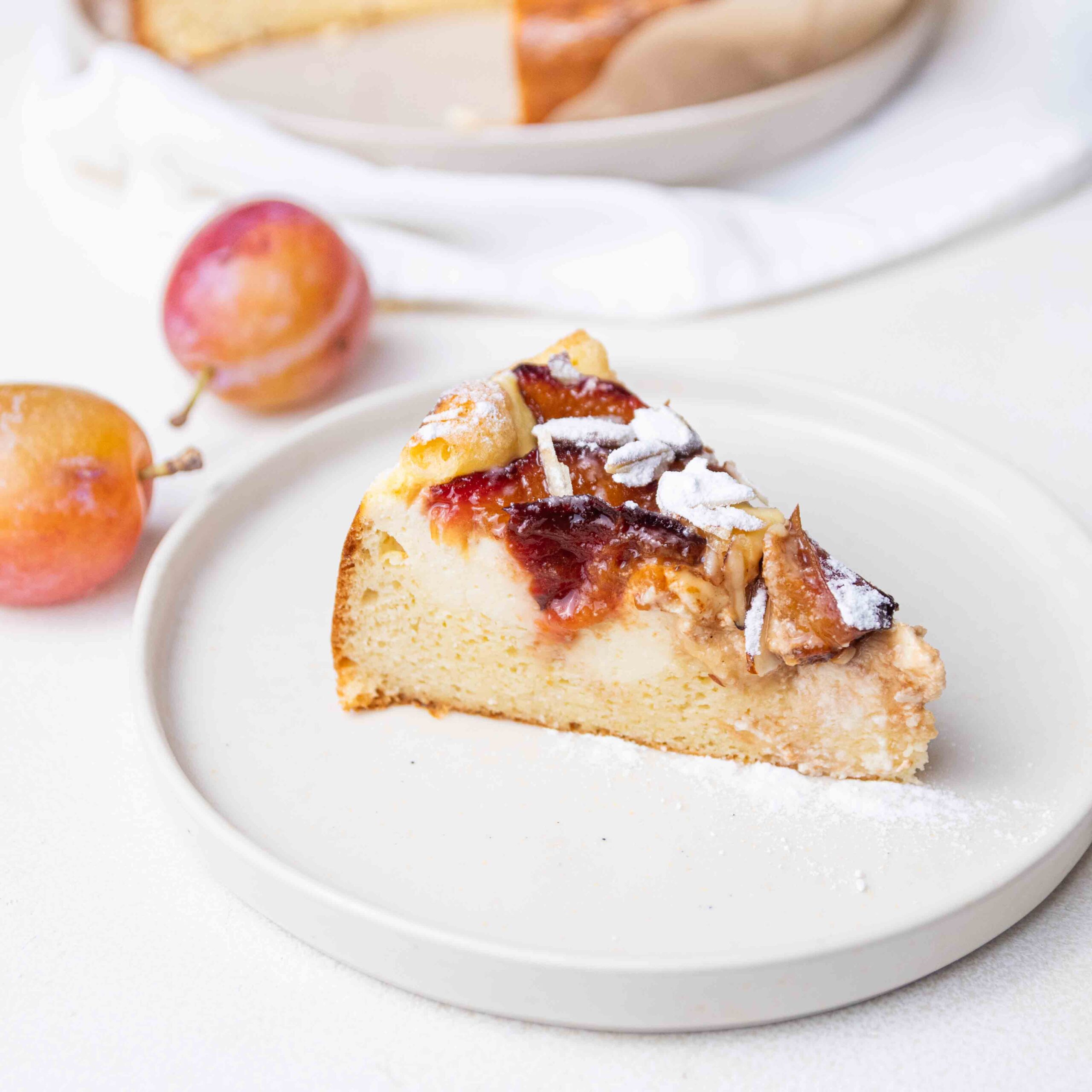 ciasto z serem i sliwkami bez cukru lowcarb i keto