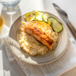 risotto z kalafiora z lososiem