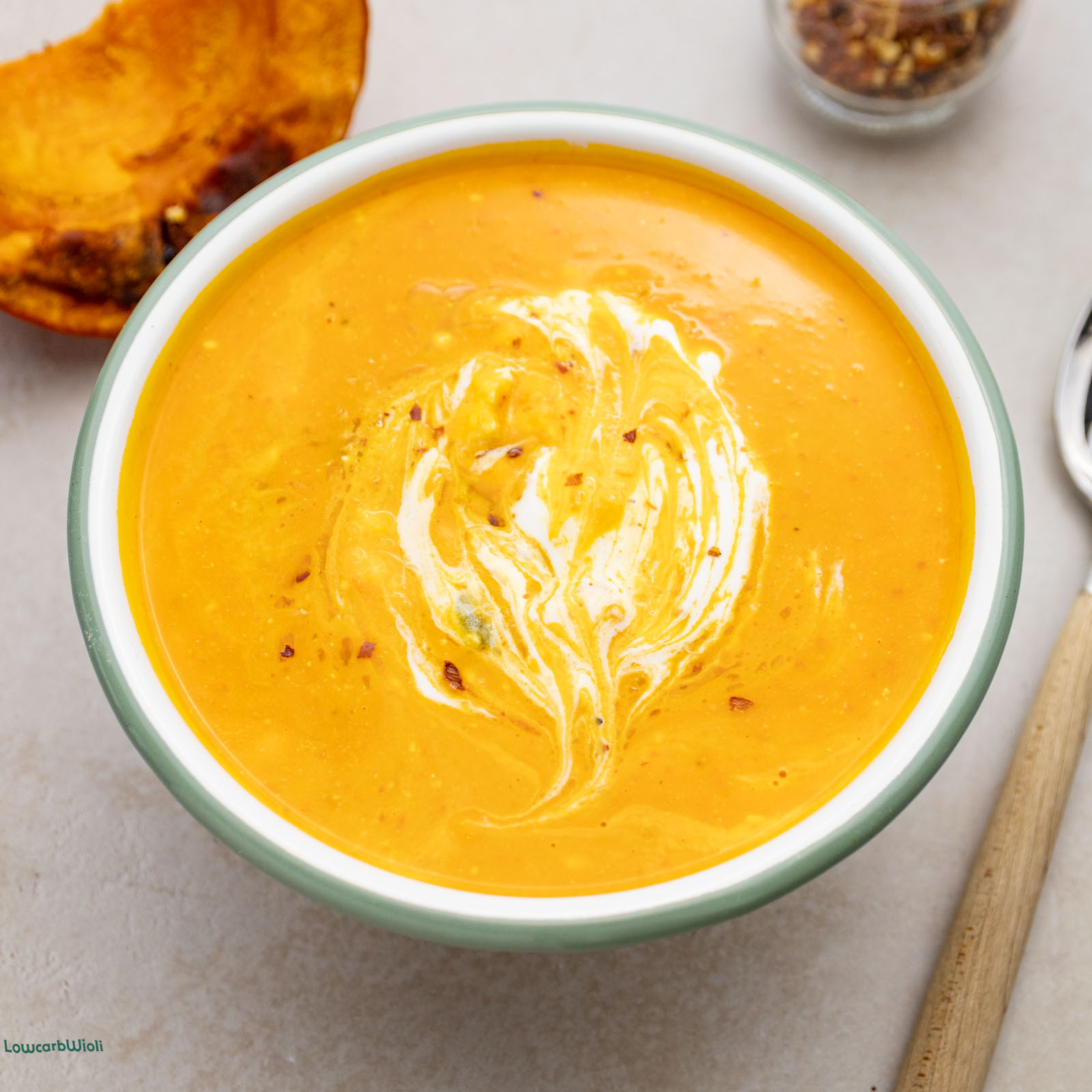 zupa dyniowa lowcrab z feta